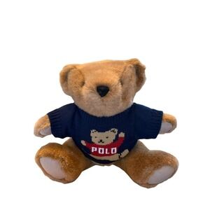 Vintage Polo Ralph Lauren Stuffed Plush Animal Teddy Bear 90s Near Mint